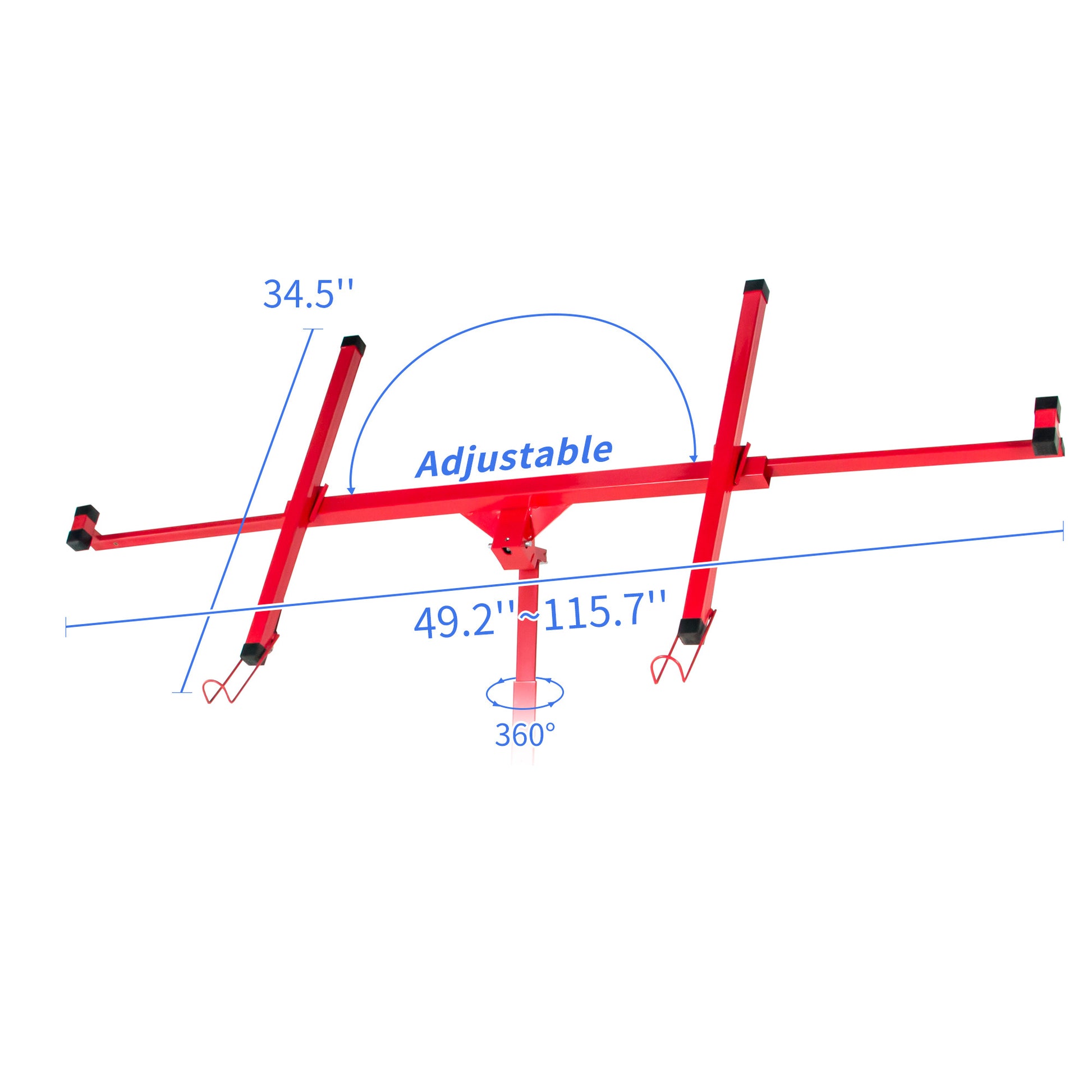 Drywall Panel Lifter Drywall Panel Hoist Jack Lifter Jack Rolling Caster Panel Hoist 11Ft Red Red Iron