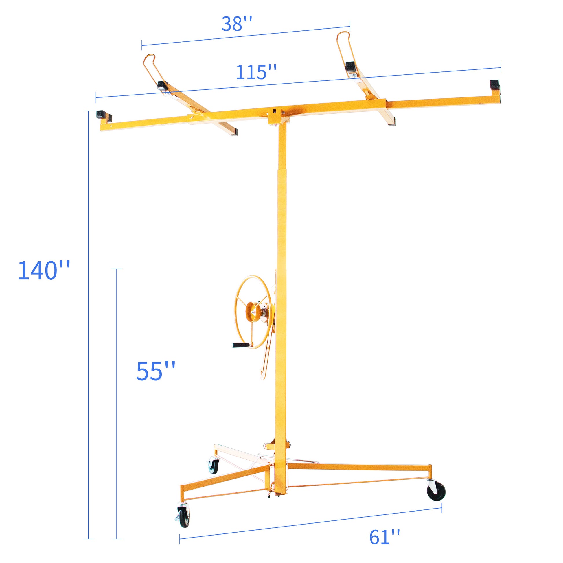 Drywall Panel Lifter Drywall Panel Hoist Panel Hoist Jack Lifter 11Ft Yellow Color Yellow Iron
