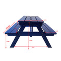 Children'S Dining Tables And Chairs Blue Solid Wood