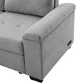 Sleeper Sectional Sofa, L Shape Corner Couch Sofa Bed With Storage Ottoman & Hidden Arm Storage & Usb Charge For Living Room Apartment, Gray Gray Velvet 4 Seat