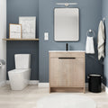 30 Inch Freestanding Bathroom Vanity with White plain light