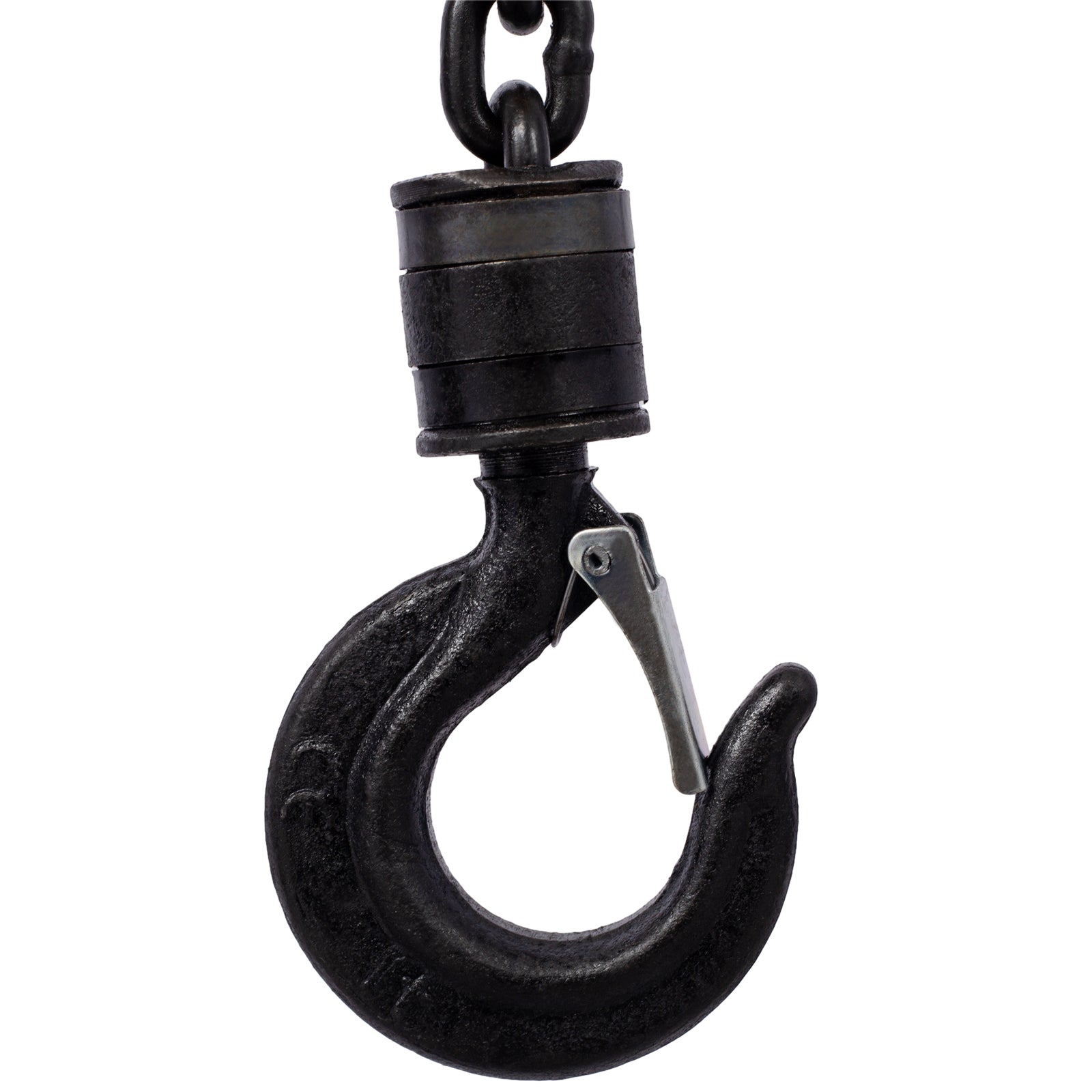 Chain Hoist 2200Lbs 1T Capacity 10Ft With 2 Heavy Duty Hooks,Manual Chain Hoist Steel Construction,Black Black Steel