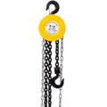 Chain Hoist 2200Lbs 1T Capacity 10Ft With 2 Heavy Duty Hooks,Manual Chain Hoist Steel Construction,Yellow Yellow Steel