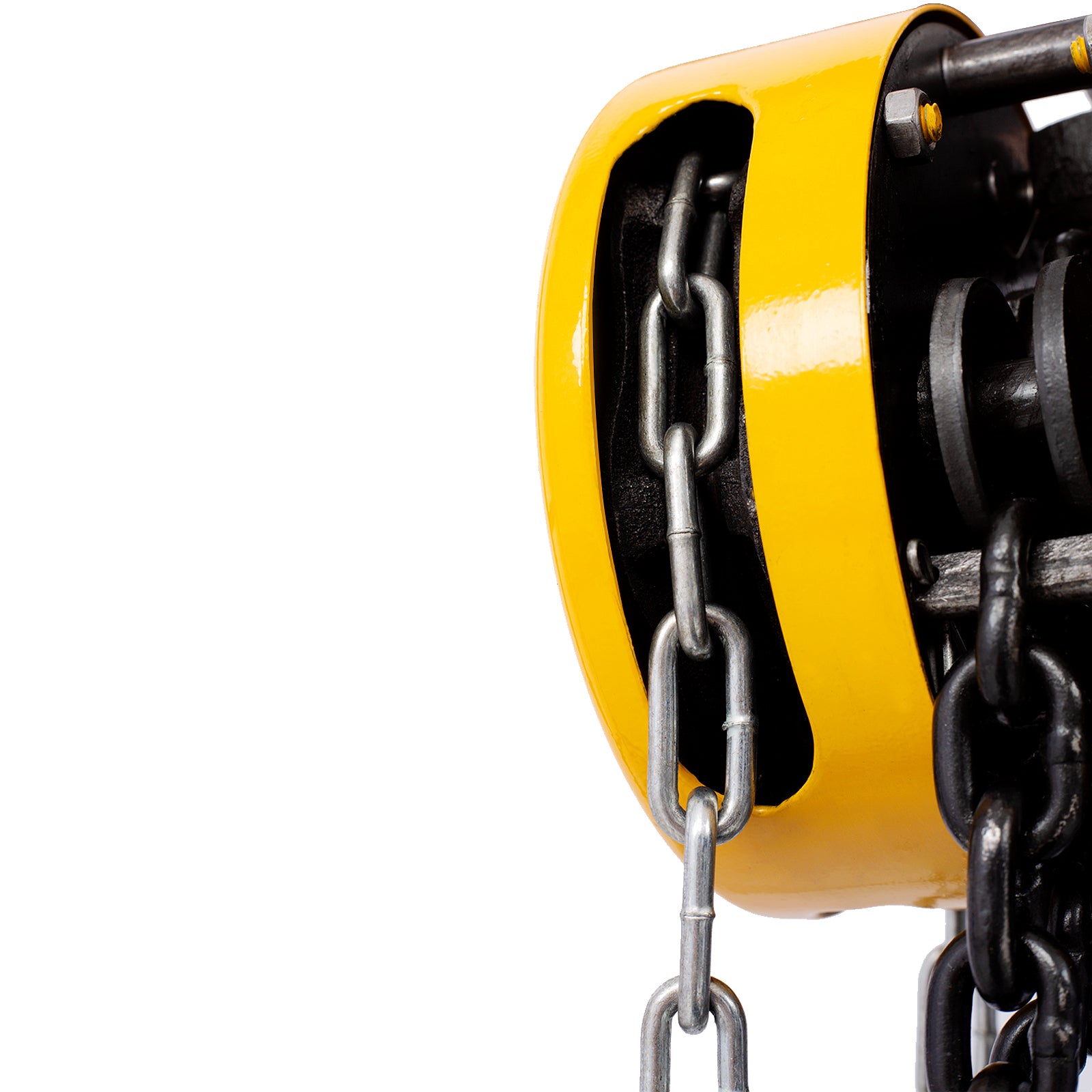 Chain Hoist 2200Lbs 1T Capacity 10Ft With 2 Heavy Duty Hooks,Manual Chain Hoist Steel Construction,Yellow Yellow Steel