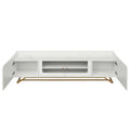 Sleek Design Tv Stand With Fluted Glass, Contemporary Entertainment Center For Tvs Up To 70