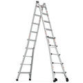 Aluminum Multi Position Ladder with Wheels, 300 lbs metallic grey-aluminium alloy