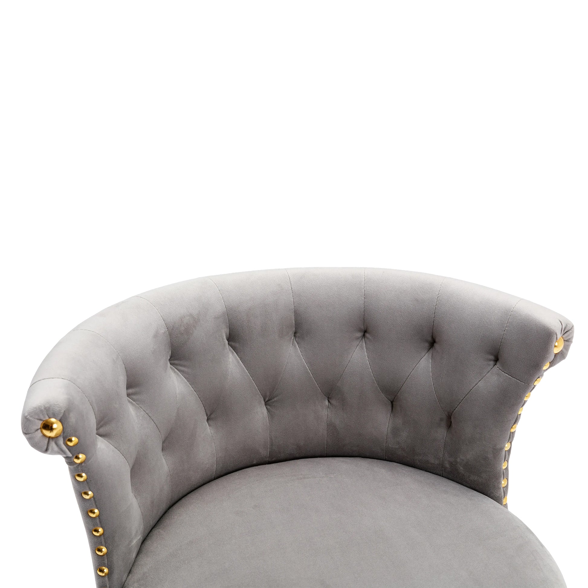 Coolmore Swivel Bar Stools Set Of 2 Adjustable Counter Height Chairs With Footrest For Kitchen, Dining Room 2Pc Set Gray Velvet