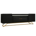 Sleek Design Tv Stand With Fluted Glass, Contemporary Entertainment Center For Tvs Up To 70