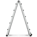 Aluminum Multi Position Ladder with Wheels, 300 lbs metallic grey-aluminium alloy