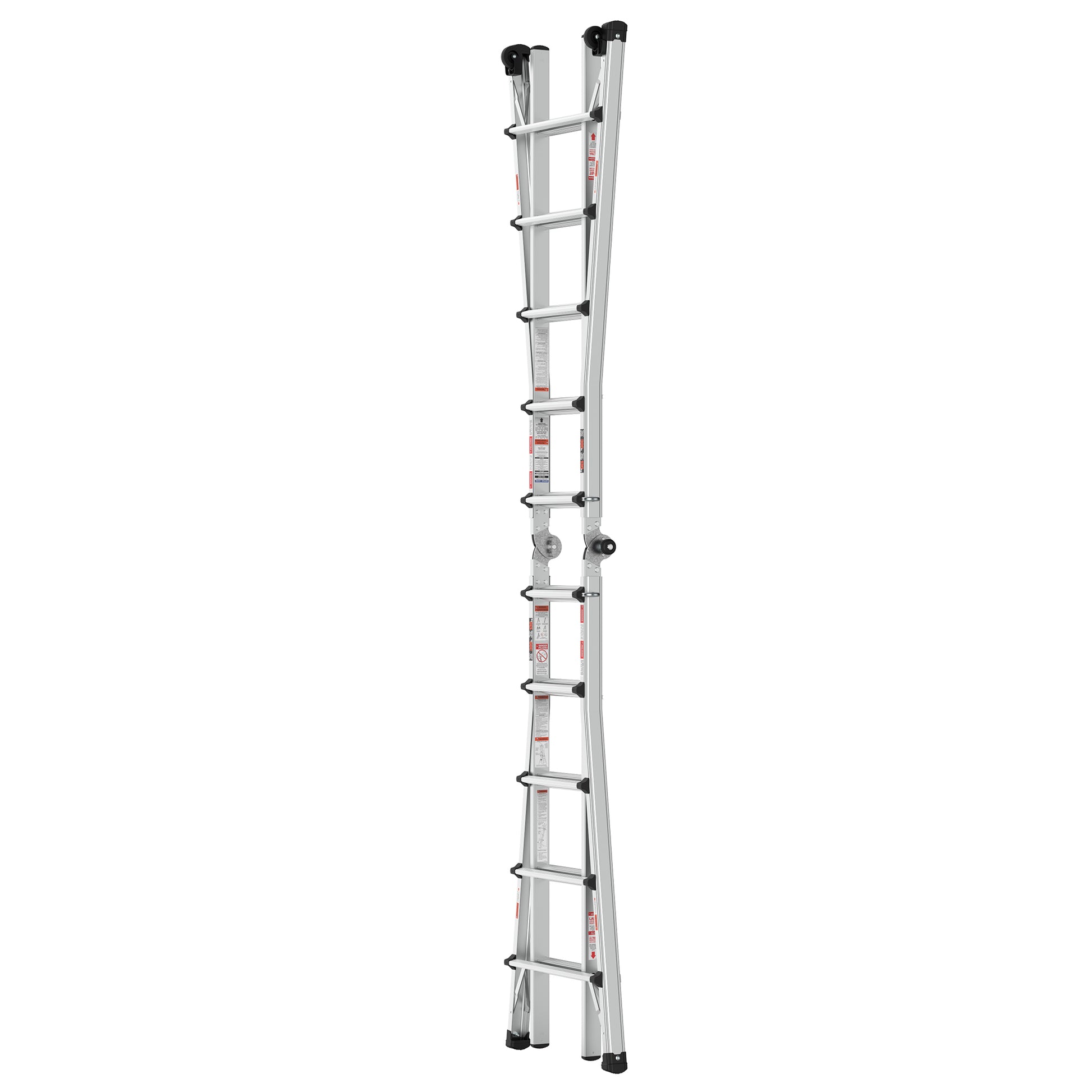 Aluminum Multi Position Ladder with Wheels, 300 lbs metallic grey-aluminium alloy