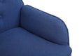 Modern Mid Century Chair Linen Sherpa Armchair For Living Room Bedroom Office Easy Assemble Blue Blue Foam Linen