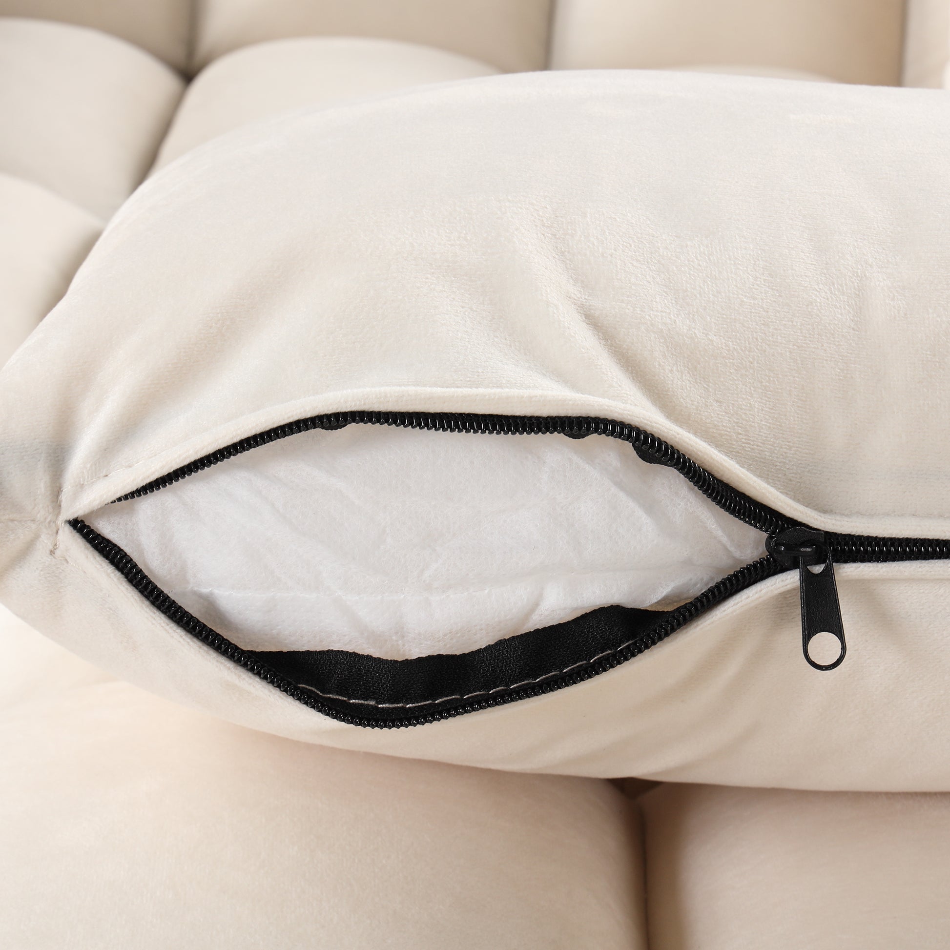 58" 4 1 Multi Functional Sofa Bed With Cup Holder And Usb Port For Living Room Or Apartments Milky White Milk White Foam 2 Seat