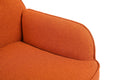 Modern Mid Century Chair Linen Sherpa Armchair For Living Room Bedroom Office Easy Assemble Orange Orange Primary Living Space Foam Linen