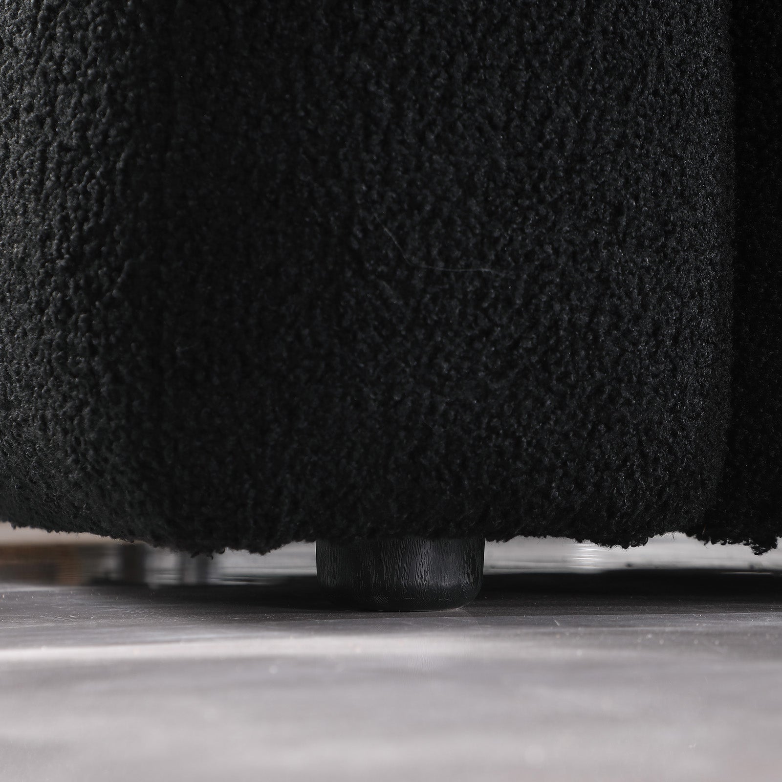 62.2Length ,35.83" Deepth ,Human Body Structure For Usa People, Marshmallow Sofa,Boucle Sofa ,Black Color, 2 Seater Black Light Brown Wood Primary Living Space Medium Soft Split Back Eucalyptus Square Arms Boucle 2 Seat