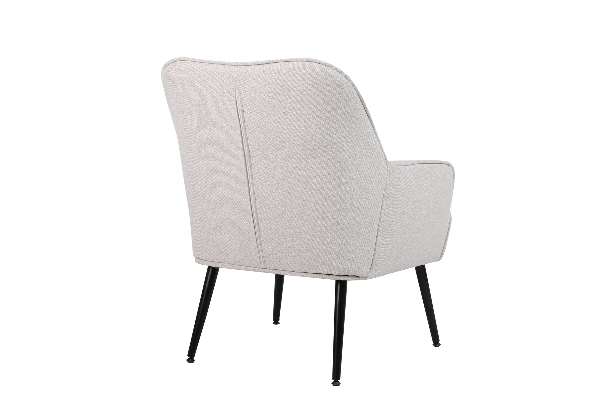 Modern Mid Century Chair Linen Sherpa Armchair For Living Room Bedroom Office Easy Assemble Beige Beige Foam Linen