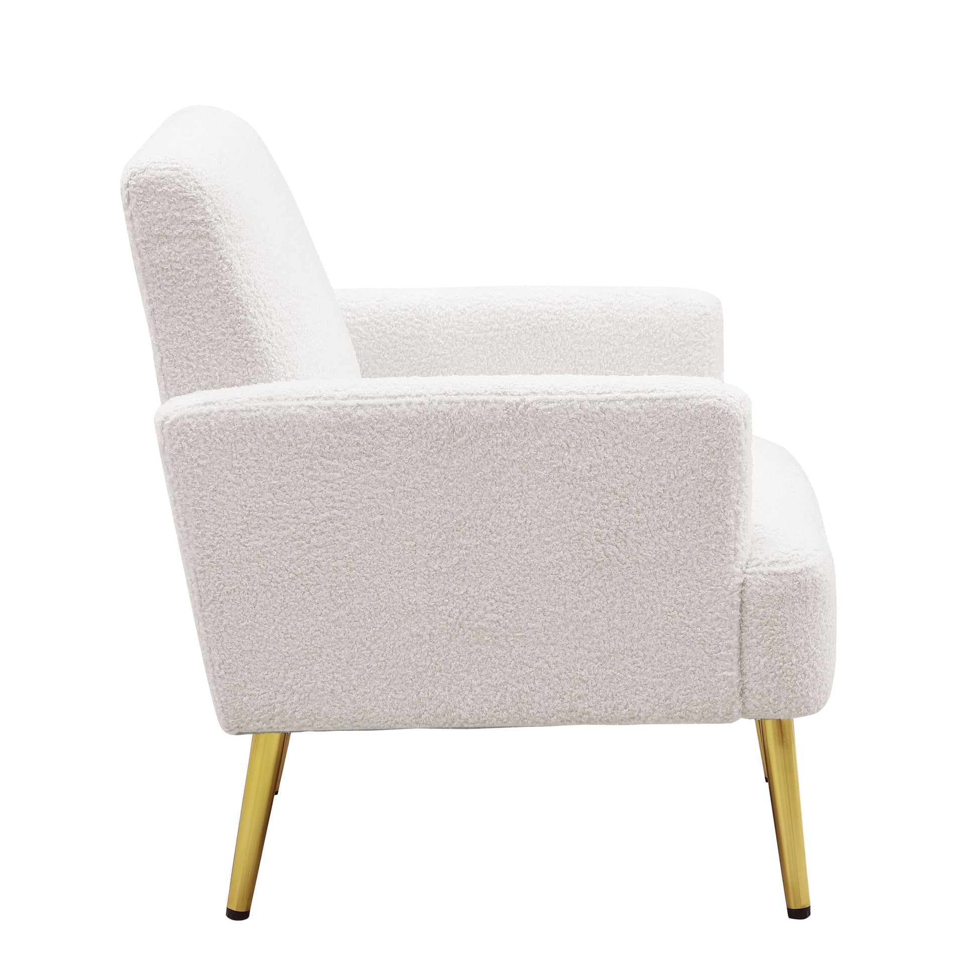 Reading Armchair Living Room Comfy Accent Chairs, Bedroom Chairs For Office Bedroom With Arm Rest, Lounge Chair For Office And Study Beige Fabric