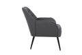 Modern Mid Century Chair Linen Sherpa Armchair For Living Room Bedroom Office Easy Assemble Dark Grey Dark Gray Primary Living Space Foam Linen