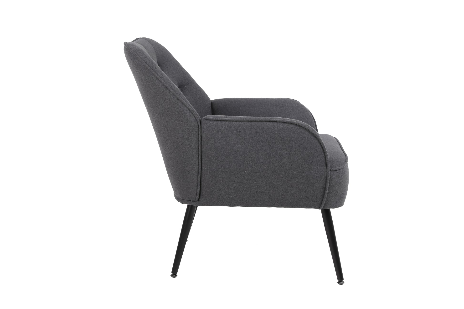 Modern Mid Century Chair Linen Sherpa Armchair For Living Room Bedroom Office Easy Assemble Dark Grey Dark Gray Primary Living Space Foam Linen