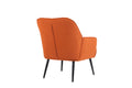 Modern Mid Century Chair Linen Sherpa Armchair For Living Room Bedroom Office Easy Assemble Orange Orange Primary Living Space Foam Linen