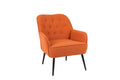 Modern Mid Century Chair Linen Sherpa Armchair For Living Room Bedroom Office Easy Assemble Orange Orange Primary Living Space Foam Linen