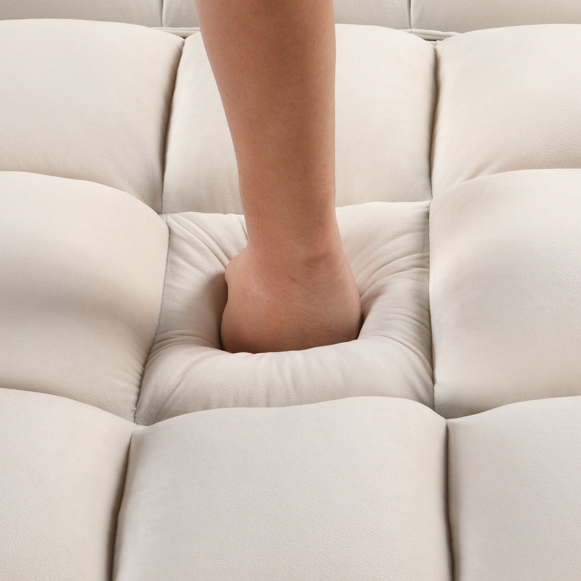 58" 4 1 Multi Functional Sofa Bed With Cup Holder And Usb Port For Living Room Or Apartments Milky White Milk White Foam 2 Seat