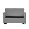 Grey Velvet Loveseat Sofa Bed 7Cm Legs Grey Wood Tufted Back Square Arms Foam Velvet 2 Seat