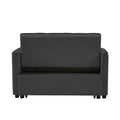 Black Velvet Loveseat Sofa Bed Black Wood Tufted Back Square Arms Foam Velvet 2 Seat