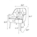 Modern Mid Century Chair Linen Sherpa Armchair For Living Room Bedroom Office Easy Assemble Orange Orange Primary Living Space Foam Linen