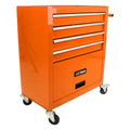 4 Drawers Multifunctional Tool Cart With Wheels Orange Orange Steel