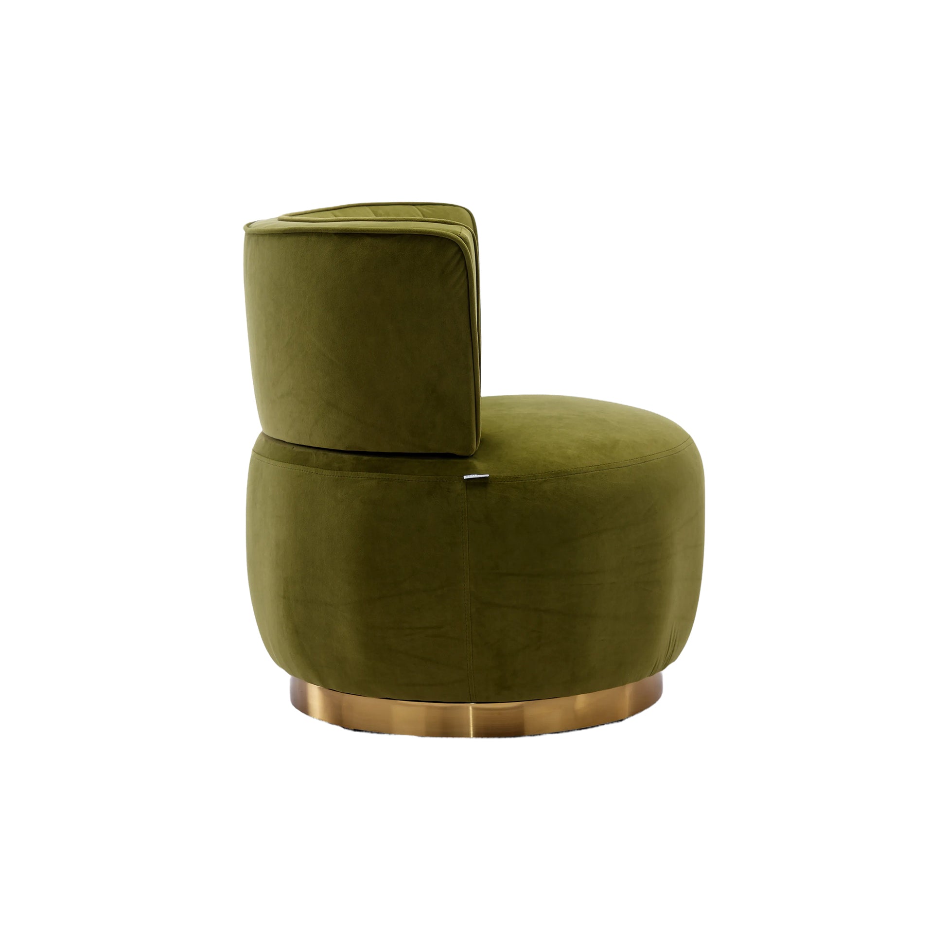 Coolmore 360 Degree Swivel Cuddle Barrel Accent Sofa Chairs, Round Armchairs With Wide Upholstered, Fluffy Velvet Fabric Chair For Living Room, Bedroom, Office, Waiting Rooms Olive Foam Velvet