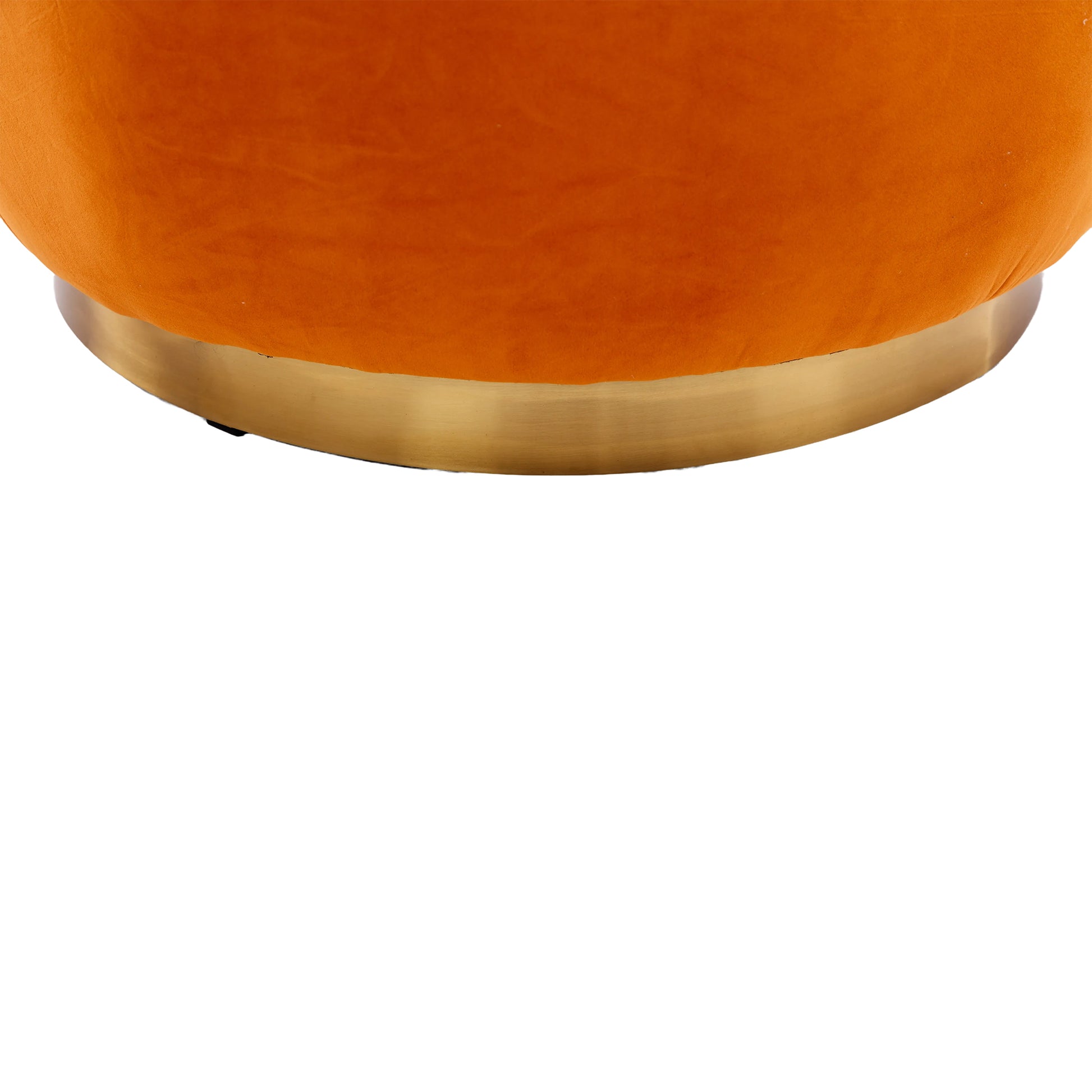 Coolmore 360 Degree Swivel Cuddle Barrel Accent Sofa Chairs, Round Armchairs With Wide Upholstered, Fluffy Velvet Fabric Chair For Living Room, Bedroom, Office, Waiting Rooms Orange Foam Velvet