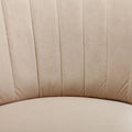 Coolmore 360 Degree Swivel Cuddle Barrel Accent Sofa Chairs, Round Armchairs With Wide Upholstered, Fluffy Velvet Fabric Chair For Living Room, Bedroom, Office, Waiting Rooms Beige Foam Velvet