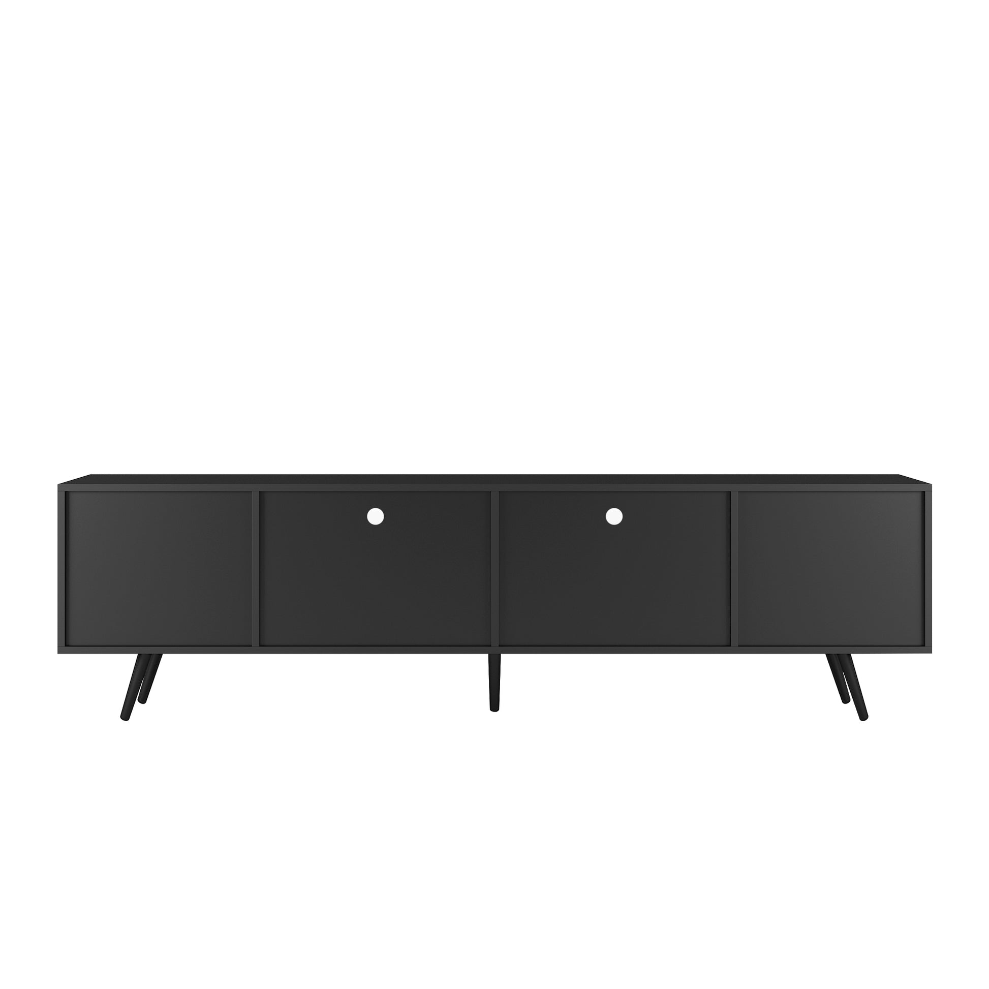 Modern White Tv Stand, 16 Colors Led Tv Stand W Remote Control Lights Black Mdf