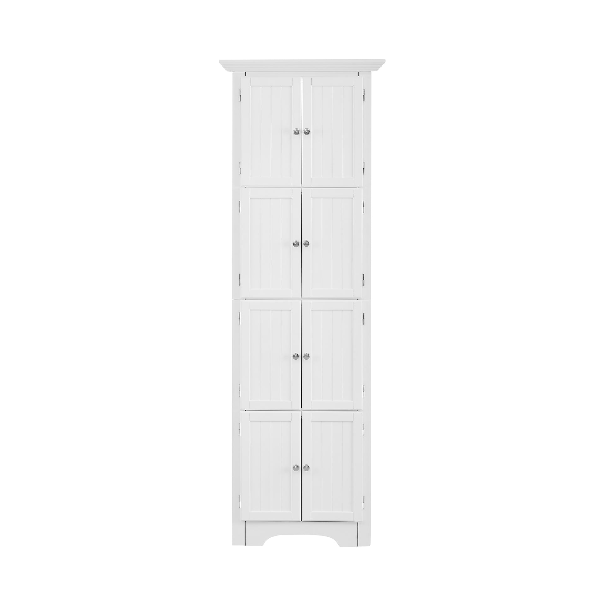 Tall Storage Cabinet With Doors And 4 Shelves For