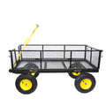 Big Wagon Cart Garden Cart Trucks Make It Easier To Transport Firewood Yellow Black Maximum Static Load Is 880 Lbs. Black Metal