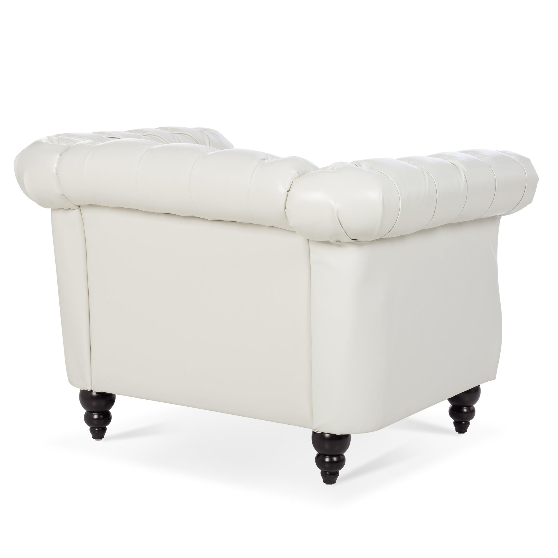 1 Seater Sofa For Living Room White Pu