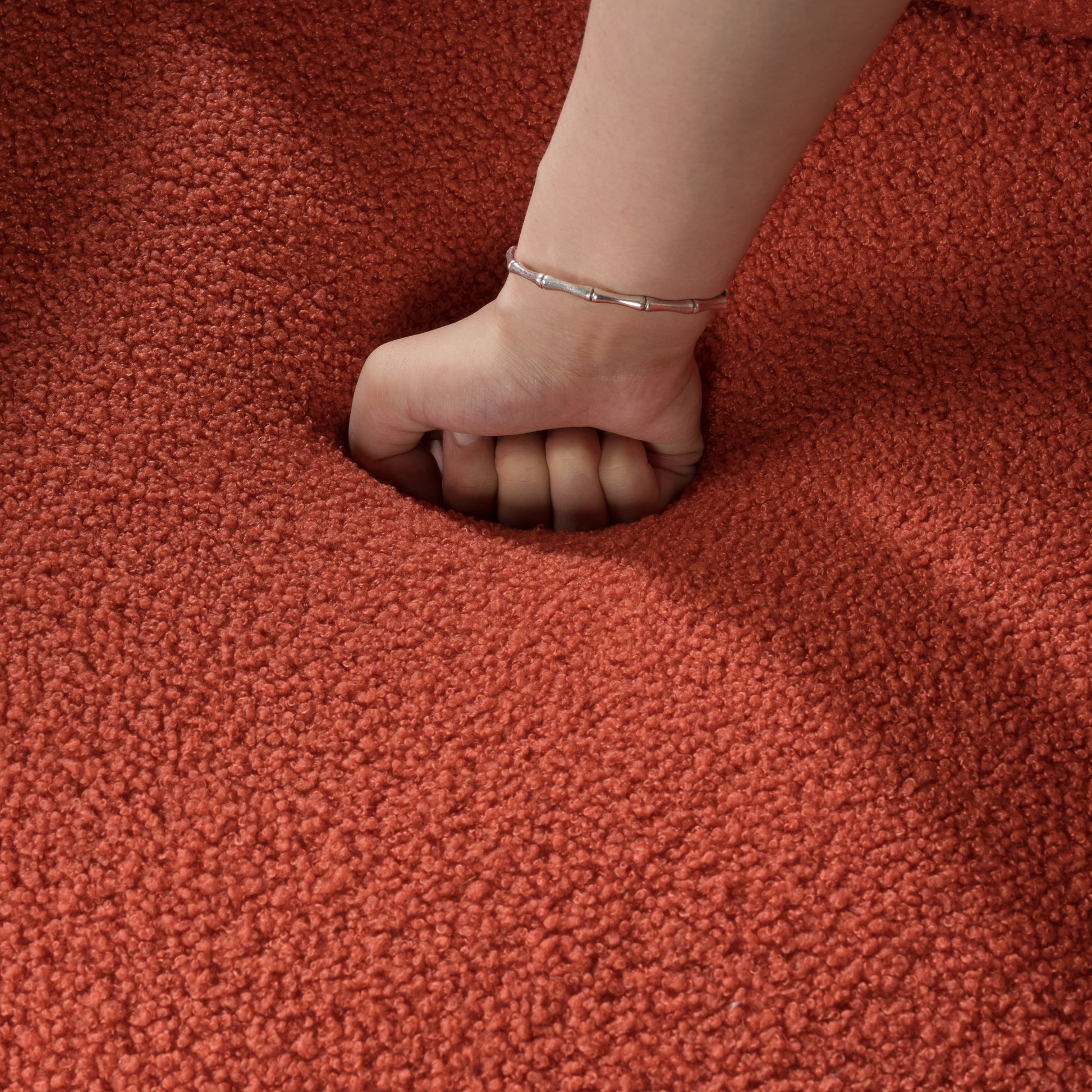 1018 Brown Accent Chair Red Foam Fabric