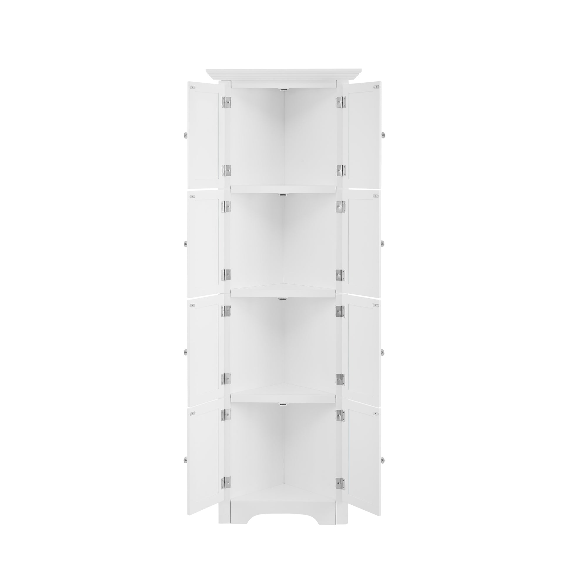 Tall Storage Cabinet With Doors And 4 Shelves For