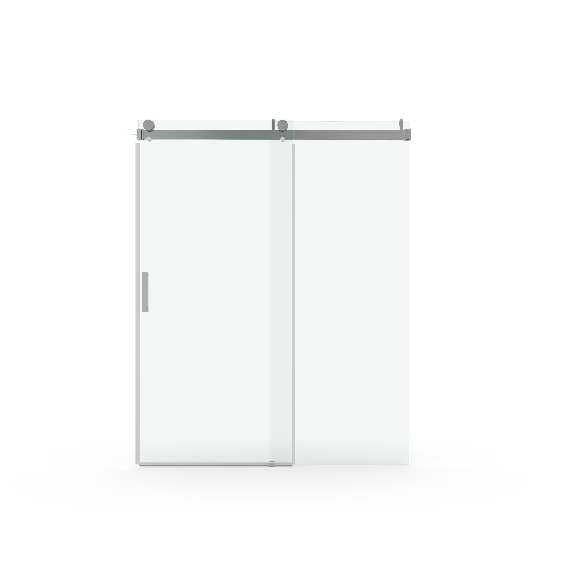 56" 60" W X 76" H Frameless Soft Closing Single Sliding Shower Door, 1 4" 6Mm Tempered Glass With Explosion Proof Coating Via Express Delivery, Chrome 24D01 60Chx Chrome Tempered Glass