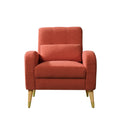 1018 Brown Accent Chair Red Foam Fabric