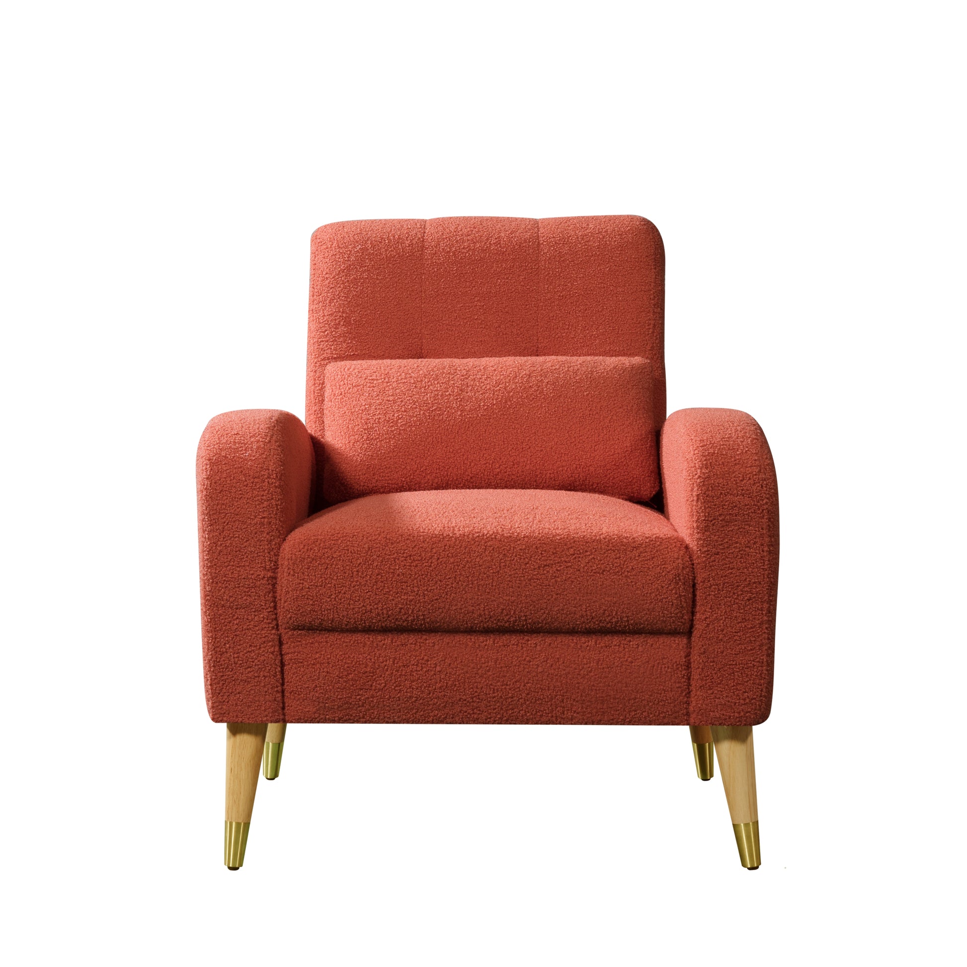 1018 Brown Accent Chair Red Foam Fabric