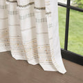 Cotton Printed Curtain Panel With Tassel Trim And Lining Only 1 Pc Panel Multicolor Cotton