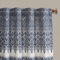 Cotton Printed Curtain Panel With Chenille Detail And Lining Only 1 Pc Panel Multicolor Cotton