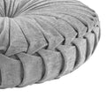 Poly Chenille Round Floor Pillow Cushion grey-polyester