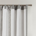 Cotton Printed Curtain Panel With Chenille Stripe And Lining Only 1 Pc Panel Gray Cotton