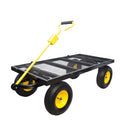 Big Wagon Cart Garden Cart Trucks Make It Easier To Transport Firewood Yellow Black Maximum Static Load Is 880 Lbs. Black Metal