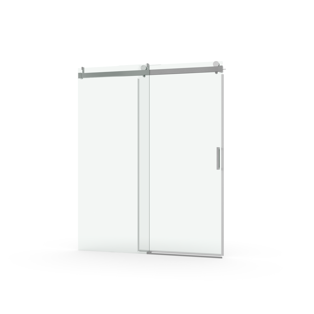 56 To 60 In. W X 76 In. H Sliding Frameless Soft Close Shower Door With Premium 3 8 Inch 10Mm Thick Tampered Glass In Brushed Nickel 22D01 60Bn Brushed Nickel Tempered Glass