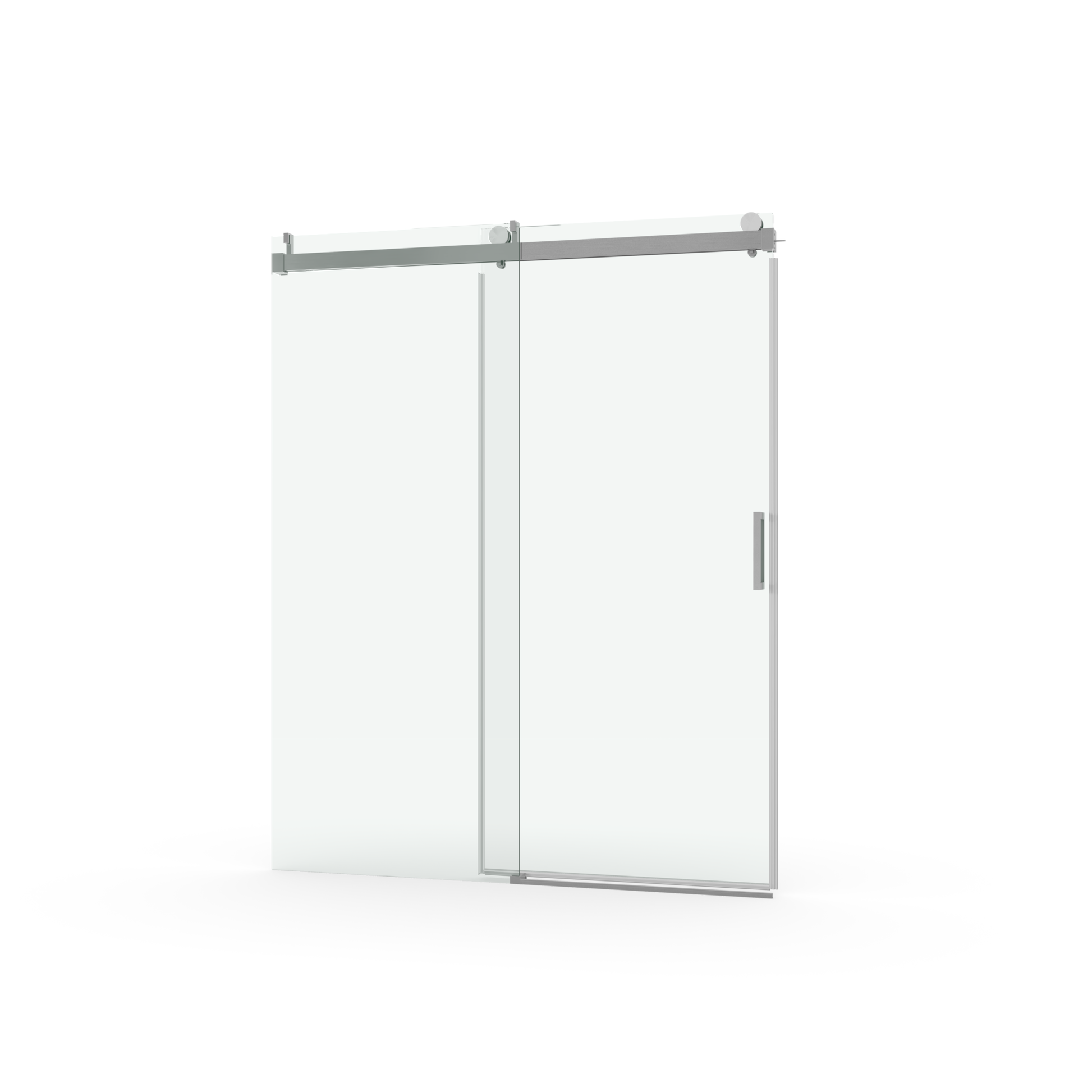 56" 60" W X 76" H Frameless Soft Closing Single Sliding Shower Door, 1 4" 6Mm Tempered Glass With Explosion Proof Coating Via Express Delivery, Chrome 24D01 60Chx Chrome Tempered Glass