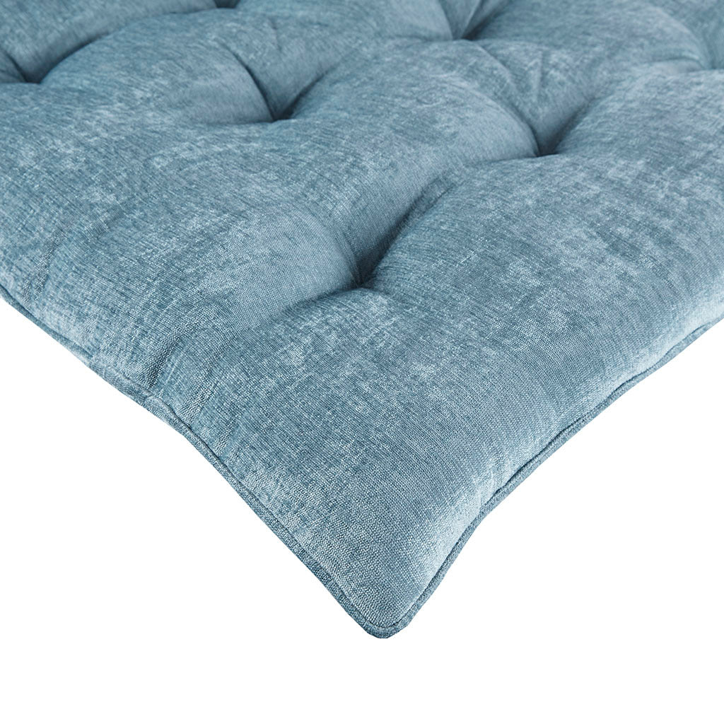 poly chenille lounge floor pillow cushion Aqua aqua - polyester