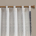 Cotton Printed Curtain Panel With Chenille Detail And Lining Only 1 Pc Panel Multicolor Cotton